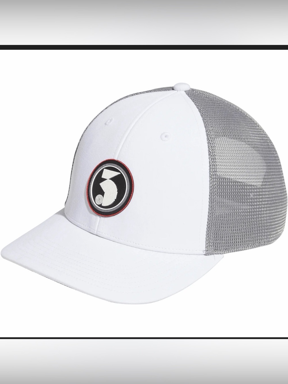 adidas White and Gray Interior Lined Cap